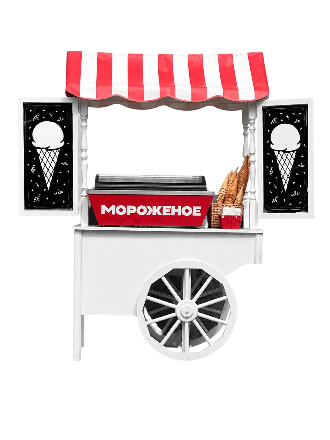Тележка с мороженым на праздник в Москве